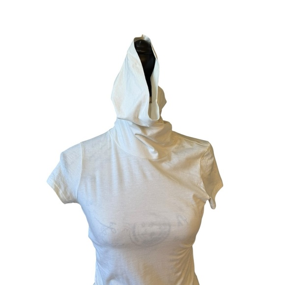 Theory Ivory Cowl Neck Short Sleeve Top - Picture 6 of 7